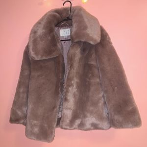 Dusty lilac/faded pink fluffy coat